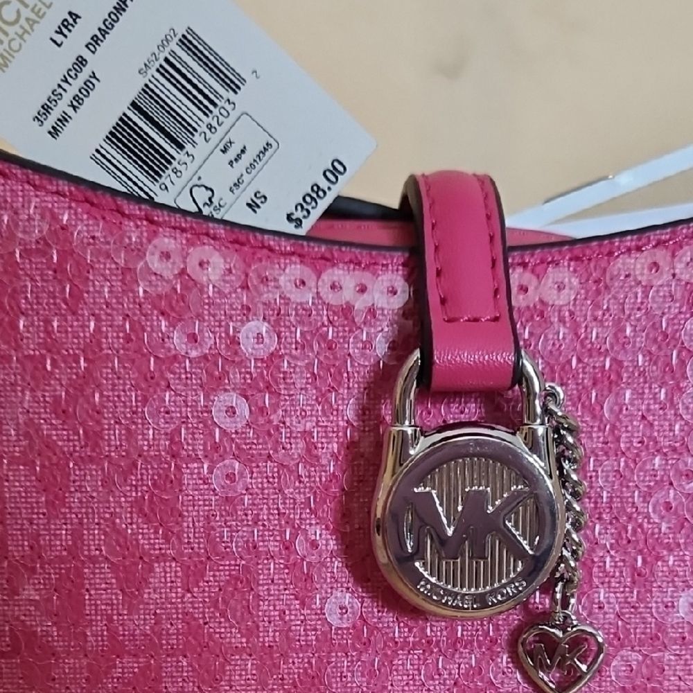 Michael Kors Pink Sequin Women's Bag - Picture 2 of 3